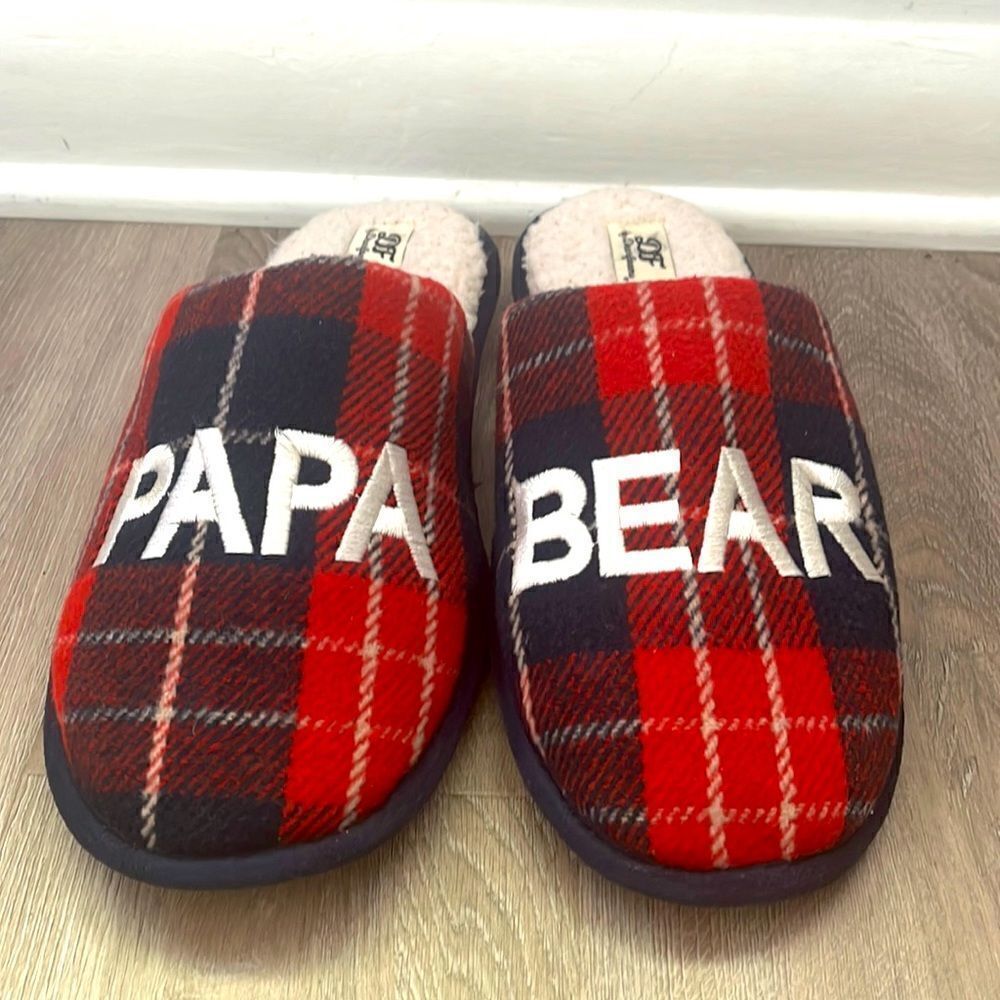 Men’s DF by Dearfoams Papa Bear Slippers Size 11-12